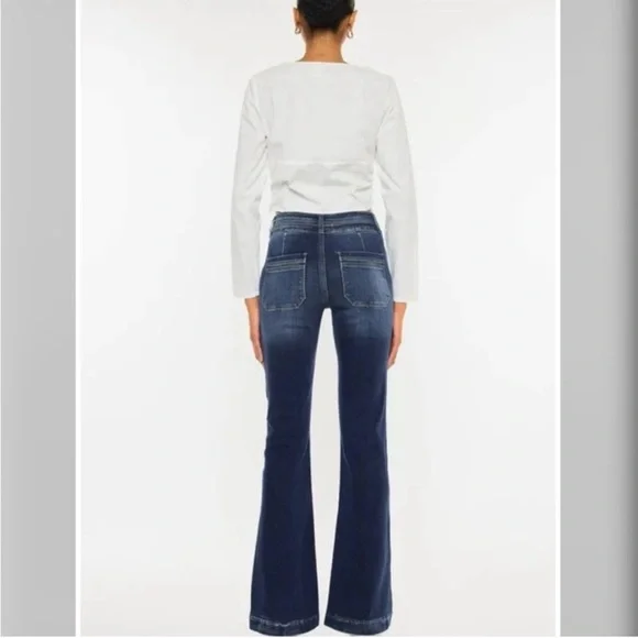 KanCan Double Button Flare Jean - Picture 7 of 7
